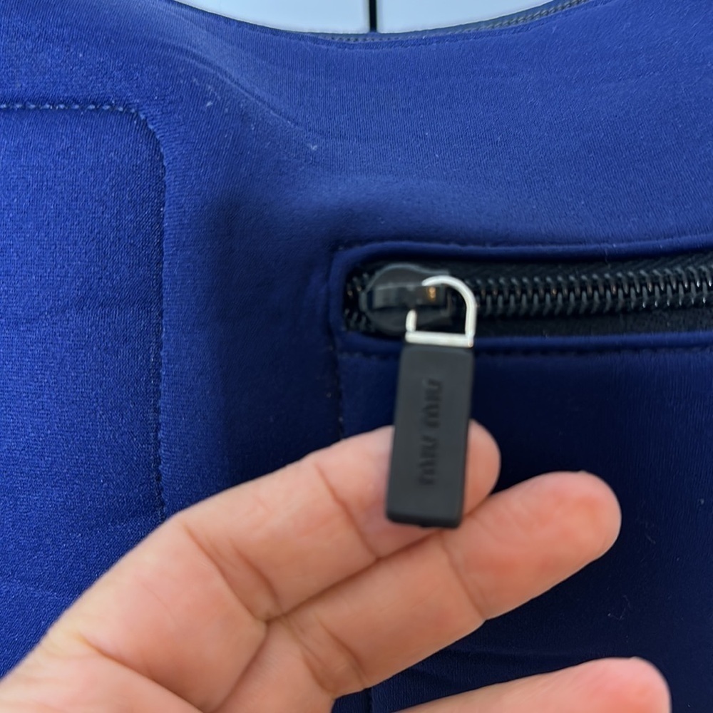 MIU MIU Navy Blue Neoprene Bag 1999-2000 Rare - Picture 4 of 15